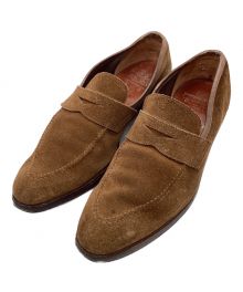 Crockett & Jones（クロケット＆ジョーンズ）の古着「スエードコインローファー」｜ベージュ