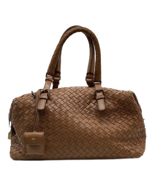 BOTTEGA VENETA（ボッテガベネタ）BOTTEGA VENETA (ボッテガベネタ) イントレチャートボストンバッグ ベージュの古着・服飾アイテム