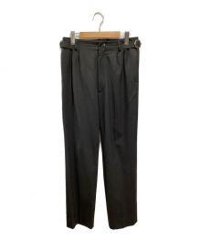 LiNoH×MENS NON-NO（リノー×メンズノンノ）の古着「T/W STRAIGHT PANTS」｜ブラック