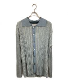 TAAKK（ターク）の古着「RIB KNIT CARDIGAN」｜スカイブルー