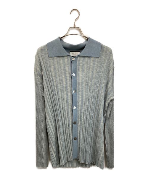 TAAKK（ターク）TAAKK (ターク) RIB KNIT CARDIGAN スカイブルー サイズ:2の古着・服飾アイテム