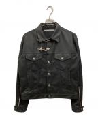 JOHN LAWRENCE SULLIVANジョン ローレンス サリバン）の古着「VEGAN LEATHER FIREMAN TRUCKER JACKET」｜ブラック