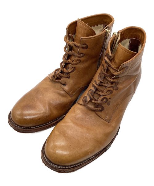 foot the coacher（フットザコーチャー）foot the coacher (フットザコーチャー) レースアップブーツ ブラウン サイズ:8の古着・服飾アイテム