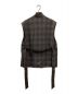 URU (ウル) WOOL CHECK BELTED VEST グレー サイズ:2：14800円