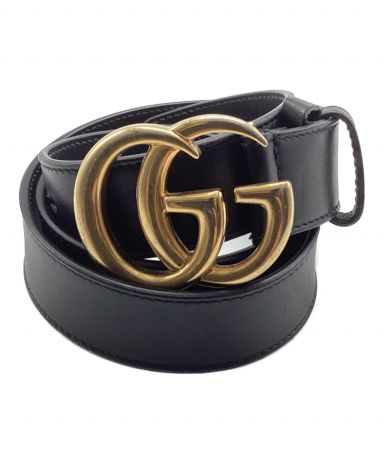 中古・古着通販】GUCCI (グッチ) GGマーモントベルト ブラック