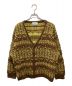 IROQUOIS（イロコイ）の古着「7GG COOGI TUCK KNIT CARDIGAN」｜ブラウン×イエロー