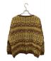 IROQUOIS (イロコイ) 7GG COOGI TUCK KNIT CARDIGAN ブラウン×イエロー サイズ:3：11000円