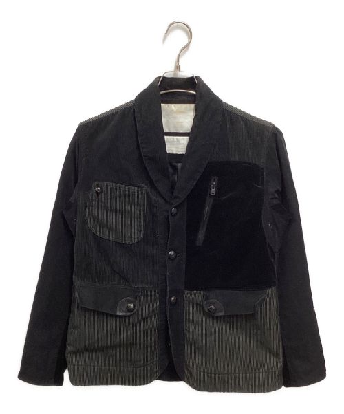 WHITE MOUNTAINEERING（ホワイトマウンテ二アニング）WHITE MOUNTAINEERING (ホワイトマウンテ二アニング) Corduroy Shawl Collar Jacket ブラックの古着・服飾アイテム