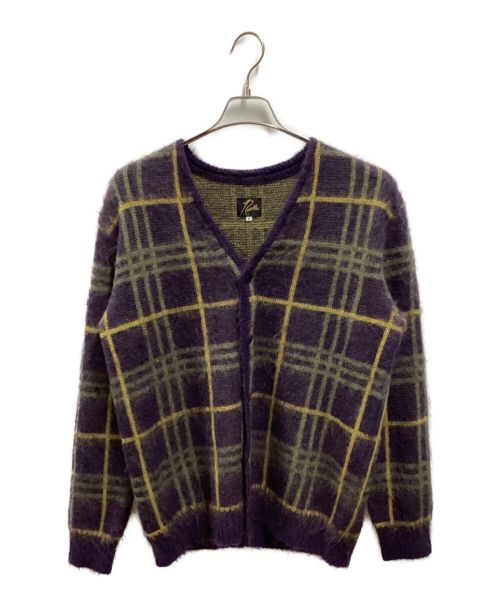 Needles（ニードルズ）Needles (ニードルズ) Mohair Cardigan - Plaid パープル サイズ:Sの古着・服飾アイテム