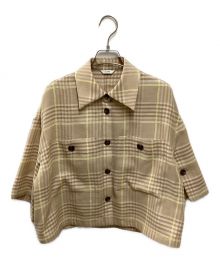 CLANE（クラネ）の古着「LOOP LINE CHECK SHORT SHIRT」｜ベージュ