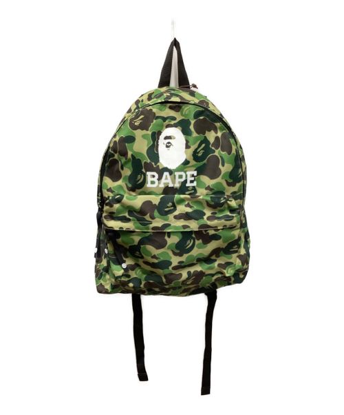 BAPE BY A BATHING APE（ベイプバイアベイシングエイプ）BAPE BY A BATHING APE (ベイプバイアベイシングエイプ) カモフラージュバックパック グリーンの古着・服飾アイテム