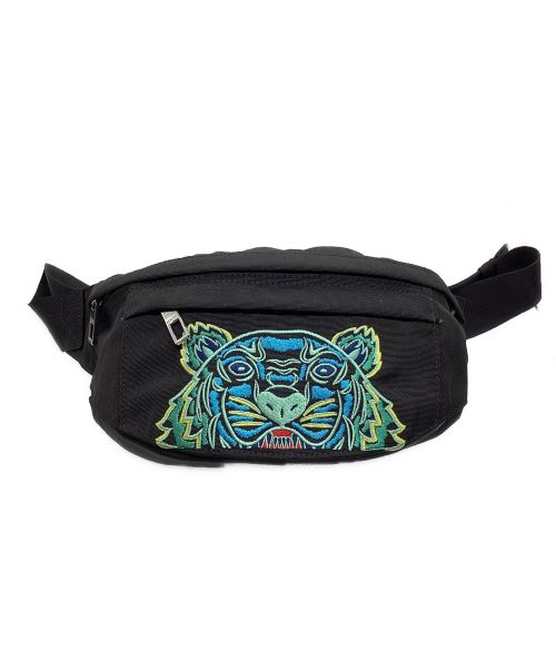 KENZO（ケンゾー）KENZO (ケンゾー) TIGER HEAD MOTIF BELT BAG ブラックの古着・服飾アイテム