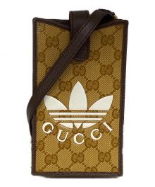 GUCCI×adidas（グッチ×アディダス）の古着「スマホショルダー」｜ブラウン