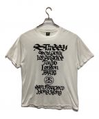 stussy×ROSTARRステューシー×）の古着「WORLD TOURプリントTシャツ」｜ホワイト