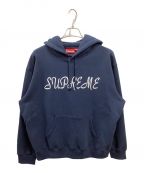 SUPREMEシュプリーム）の古着「Script Hooded Sweatshirt」｜ネイビー