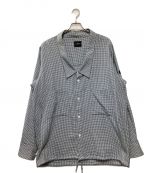 SYU.HOMME/FEMMシュウオムフェム）の古着「OVER NECK SHIRTS JKT」｜ブルー