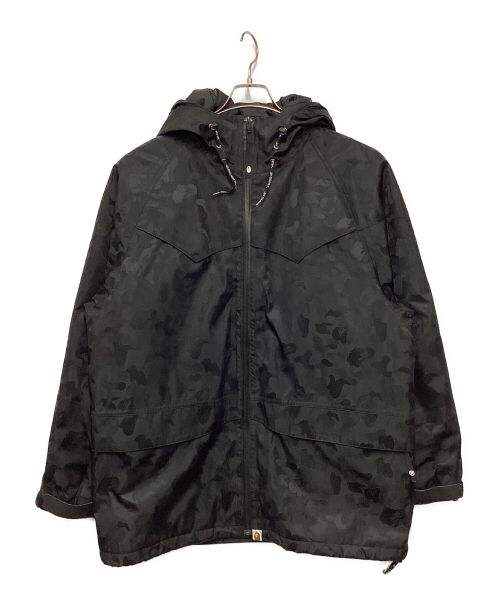 A BATHING APE（アベイシングエイプ）A BATHING APE (アベイシングエイプ) GORE-TEXサルカモ柄中綿コート ブラック サイズ:Lの古着・服飾アイテム