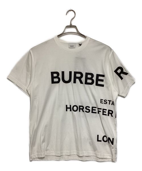 BURBERRY（バーバリー）BURBERRY (バーバリー) ホースフェリープリント ロゴオーバーサイズTシャツ ホワイト サイズ:Sの古着・服飾アイテム