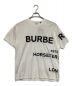 BURBERRY（バーバリー）の古着「ホースフェリープリント ロゴオーバーサイズTシャツ」｜ホワイト