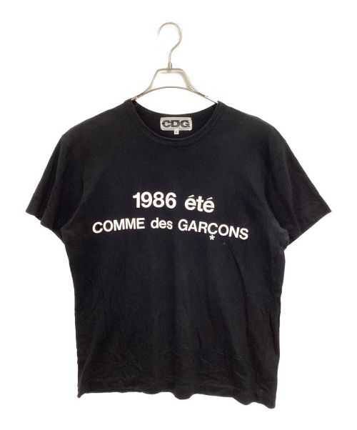 CDG（シーディージー）CDG (シーディージー) 1986 eteプリントTシャツ ブラック サイズ:XLの古着・服飾アイテム