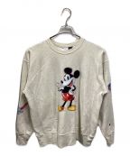 Champion×BEAMS×DISNEYチャンピオン×ビームス×ディズニー）の古着「Disney 100th Collection Crewneck Sweat」｜グレー