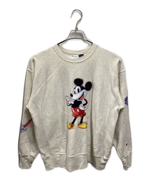 Champion（チャンピオン）Champion (チャンピオン) BEAMS (ビームス) DISNEY (ディズニー) Disney 100th Collection Crewneck Sweat グレー サイズ:Lの古着・服飾アイテム