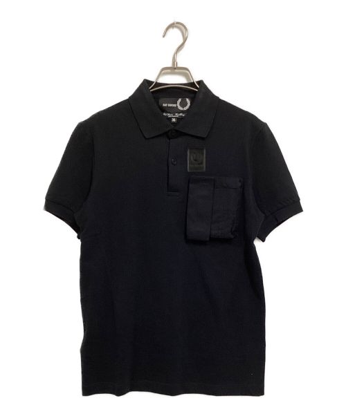 RAF SIMONS（ラフシモンズ）RAF SIMONS (ラフシモンズ) FRED PERRY (フレッドペリー) SPACE POCKET PIQUE SHIRT ブラック サイズ:36の古着・服飾アイテム