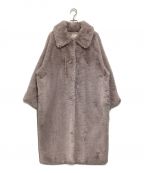 THINK FURシンクファー）の古着「Rex Like Fur Cocoon Coat」｜ピンク