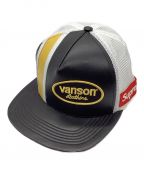 SUPREME×VANSONシュプリーム×バンソン）の古着「Leathers Mesh Back 5-Panel」｜ブラック×ホワイト