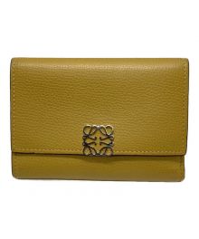 LOEWE（ロエベ）の古着「ANAGRAM SMALL VERTICAL WALLET」｜イエロー