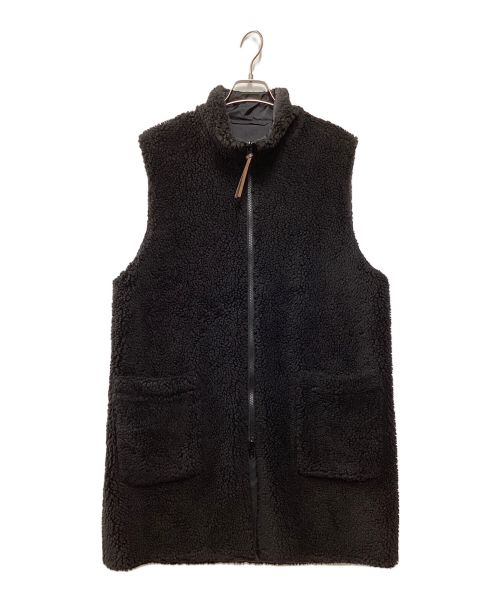 ARMEN（アーメン）ARMEN (アーメン) FLEECE ZIP-UP REVERSIBLE HIGH NECK VEST ブラック サイズ:3の古着・服飾アイテム