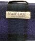 中古・古着 BEAUTY&YOUTH (ビューティーアンドユース) カットパイルチェックダッフルコート ネイビー サイズ:XL：14800円