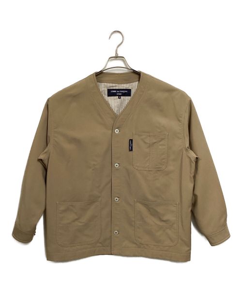 COMME des GARCONS HOMME（コムデギャルソン オム）COMME des GARCONS HOMME (コムデギャルソン オム) ノーカラージャケット ベージュ サイズ:Sの古着・服飾アイテム