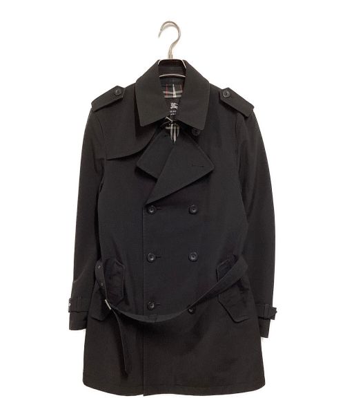 BURBERRY BLACK LABEL（バーバリーブラックレーベル）BURBERRY BLACK LABEL (バーバリーブラックレーベル) 裏ノバチェックトレンチコート ブラック サイズ:Mの古着・服飾アイテム