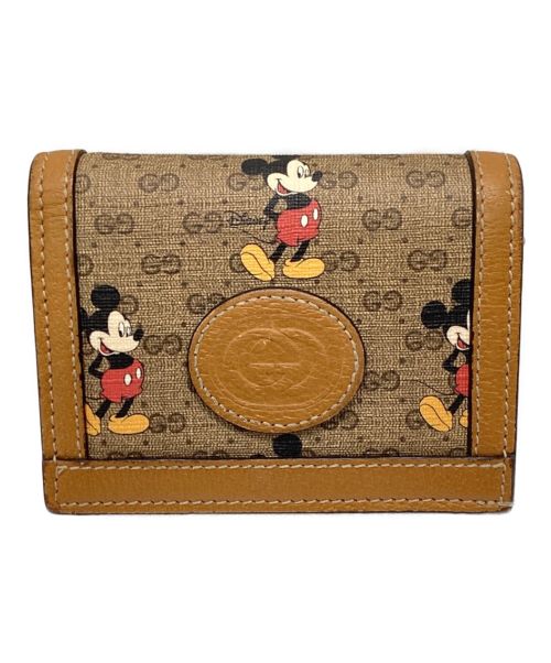 GUCCI（グッチ）GUCCI (グッチ) DISNEY (ディズニー) コンパクトウォレット ブラウンの古着・服飾アイテム