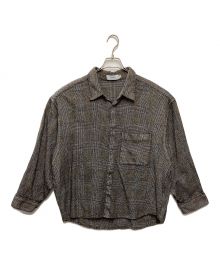 Graphpaper（グラフペーパー）の古着「GLENCHECK WOOL L/S BOX SHIRT」｜グレー