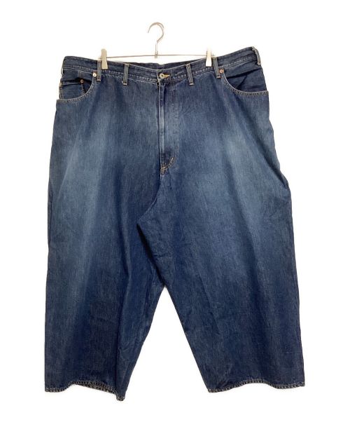 Double（ダブル）Double (ダブル) MARIONETTE SILK DENIM PANTS インディゴ サイズ:FREEの古着・服飾アイテム