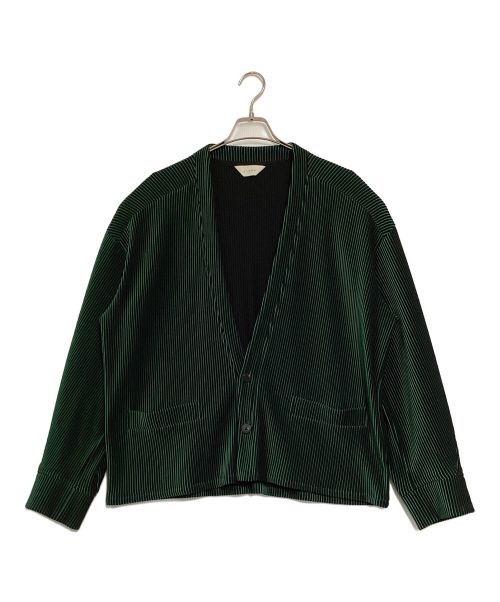 jieda（ジエダ）jieda (ジエダ) RIPPLE CARDIGAN グリーン サイズ:1の古着・服飾アイテム