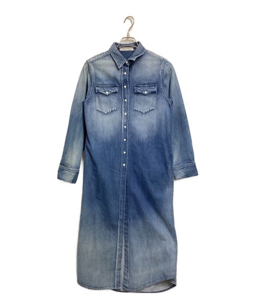 Whim Gazette（ウィムガゼット）Whim Gazette (ウィムガゼット) DENIMロングシャツワンピース インディゴ サイズ:Fの古着・服飾アイテム