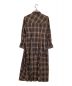 HER LIP TO (ハーリップトゥ) Checkered Pleats Long Shirt Dress ブラウン×ブラック サイズ:M：9000円