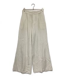 ISSEY MIYAKE（イッセイミヤケ）の古着「SQUARE ONE PANTS SOLID Straight Trousers」｜ホワイト