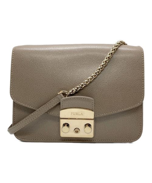 FURLA（フルラ）FURLA (フルラ) メトロポリスショルダーバッグ ベージュの古着・服飾アイテム