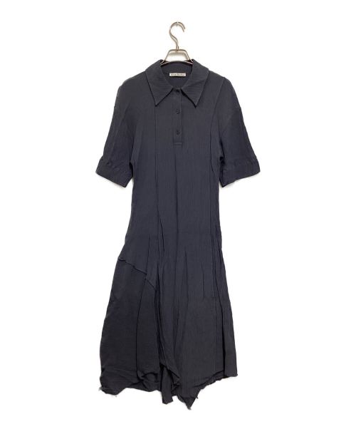 Acne studios（アクネ ストゥディオス）Acne studios (アクネストゥディオス) CRINKLED CREPE DRESS ブルー サイズ:32の古着・服飾アイテム