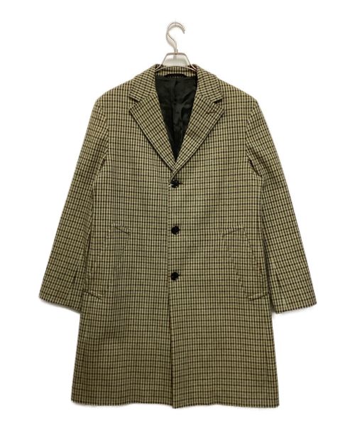 Acne studios（アクネ ストゥディオス）Acne studios (アクネストゥディオス) OVIDIUS VICHY CHECK COAT イエロー×グリーン×ブラウン サイズ:46の古着・服飾アイテム