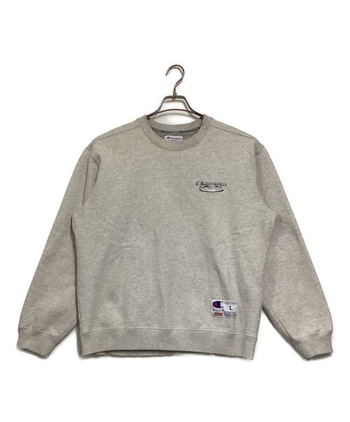 SUPREME（シュプリーム）SUPREME (シュプリーム) Champion (チャンピオン) 3D Metallic Crewneck グレー サイズ:Lの古着・服飾アイテム