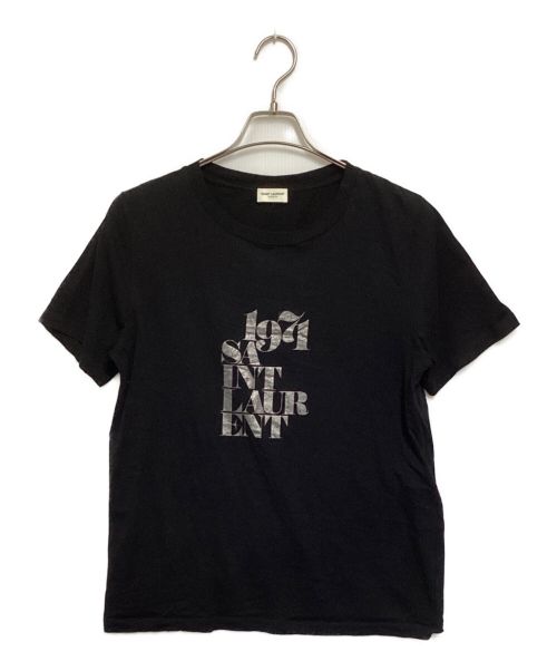 Saint Laurent Paris（サンローランパリ）Saint Laurent Paris (サンローランパリ) プリントTシャツ ブラック サイズ:Sの古着・服飾アイテム