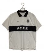 F.C.R.B.エフシーアールビー）の古着「S/S PANEL POLO」｜ホワイト×ブラック