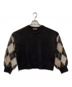 heliopoleエリオポール）の古着「ARGYLE CREW NECK KT」｜ブラック