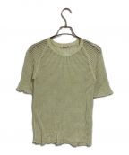 AURALEEオーラリー）の古着「SUPER HARD TWIST LINEN MESH KNIT TEE」｜アイボリー