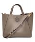 TORY BURCH（トリーバーチ）の古着「MCGRAW SMALL CARRYALL」｜グレー